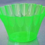 Pote Plástico para Sobremesa  Verde - 250 ml 