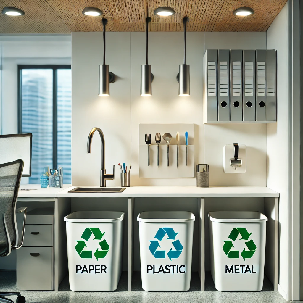 Cesto de plástico dividido ocupa menos espaço e garante o funcionamento da coleta seletiva